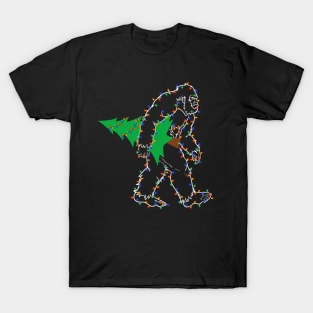 Bigfoot Christmas Tree Light T-Shirt